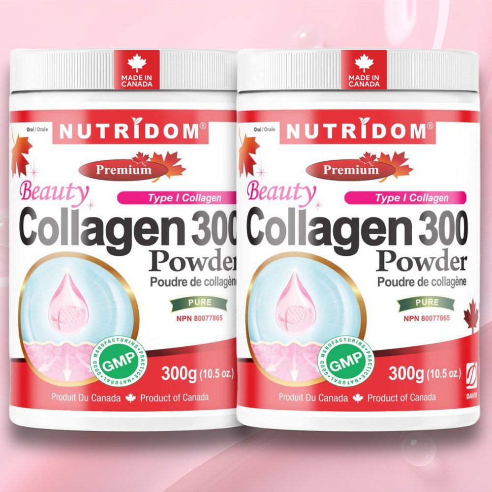 뉴트리돔 캐나다 뷰티 콜라겐 1형 가수분해콜라겐 분말 파우더 300g, 2개 - 상품 이미지