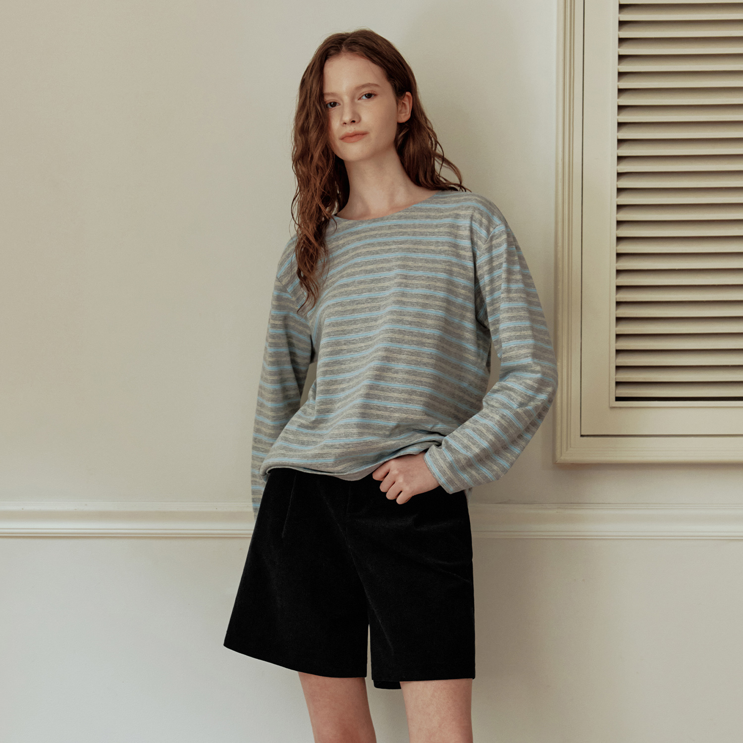 [제로스트릿][2컬러] 멀티 스트라이프 라운드 티셔츠 MULTI STRIPE ROUND T-SHIRT - 상세 이미지 2