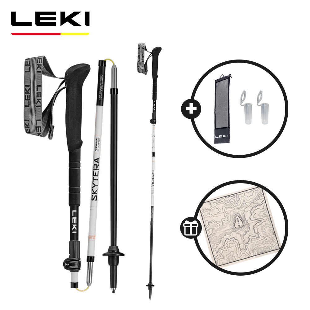 레키 스카이테라 FX 카본 SL 컴팩트 접이식 등산스틱 초경량 트레킹 하이킹 폴 지팡이 - 상품 이미지