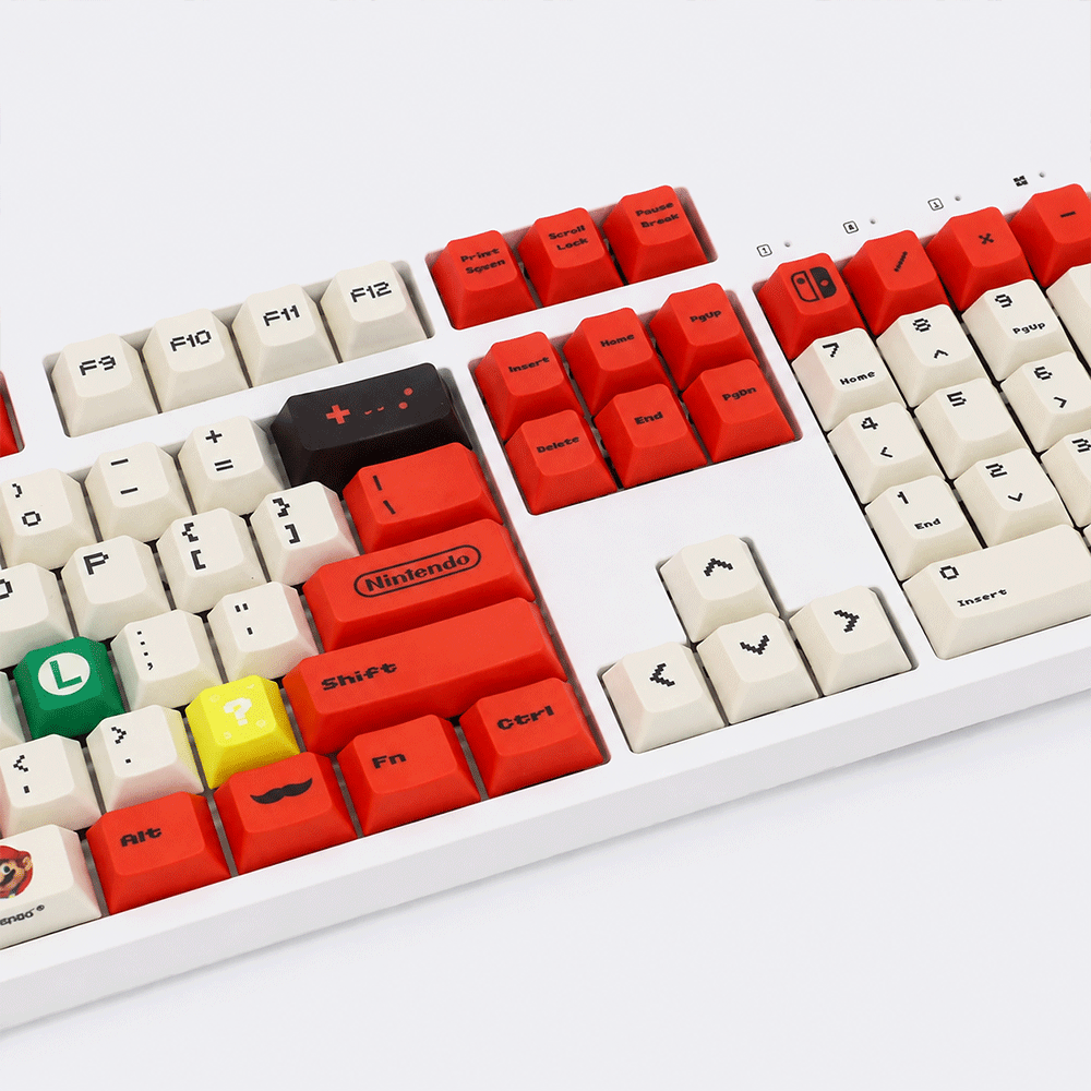 슈퍼마리오 키캡 영문 키보드 자판 키캡 CHERRY PBT 염료승화 기계식 122키 - 상세 이미지 5