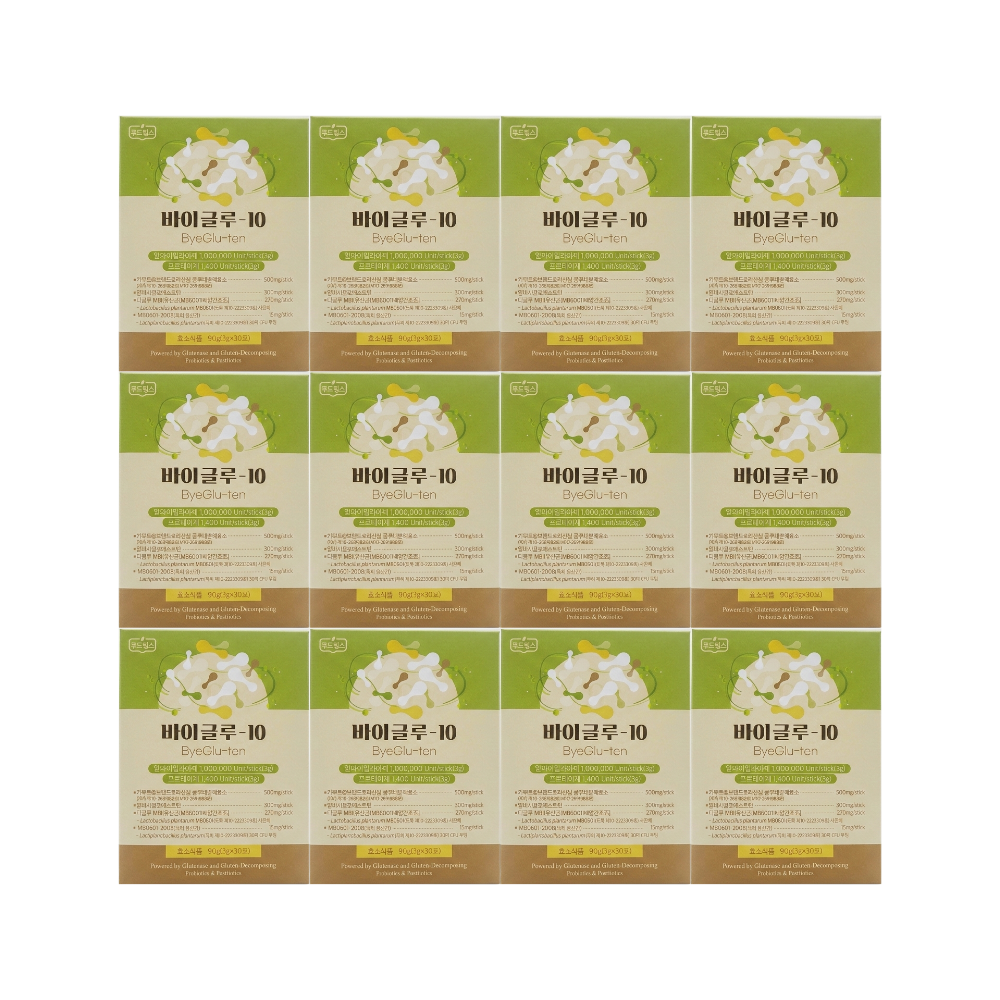 글루텐분해효소 바이글루-10 ByeGluten 바이글루텐 3g X 30포, 12개 - 상품 이미지