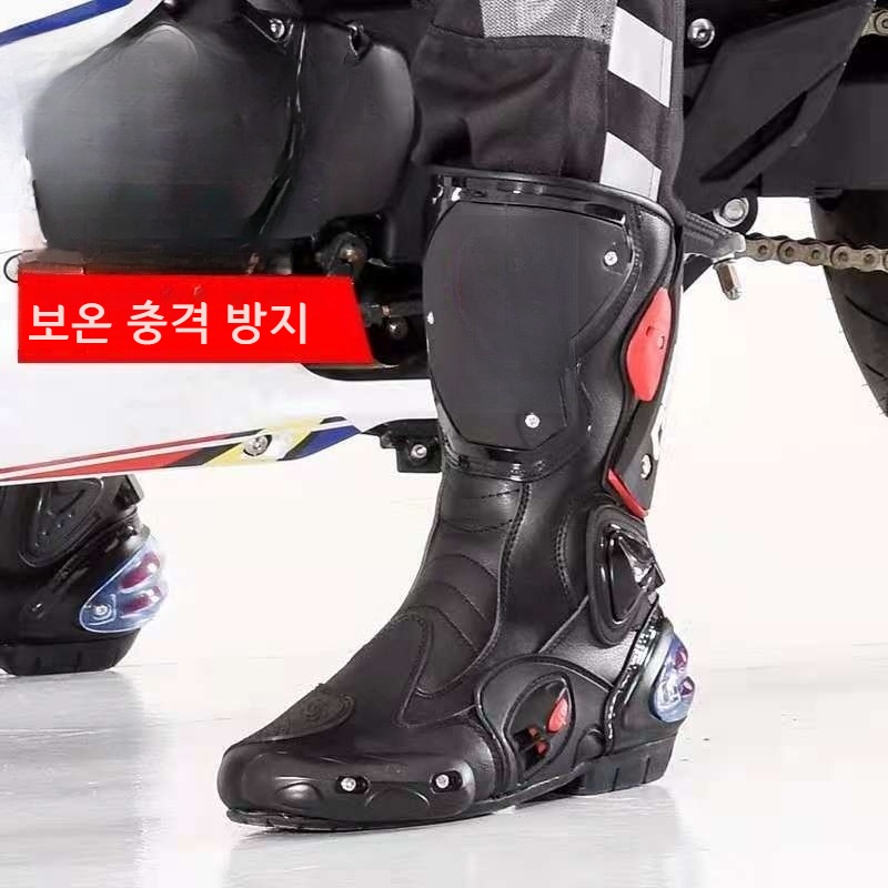 남성용 오토바이 라이딩 슈즈 여름 방풍 충격 보호 화이트 250 - 상세 이미지 3