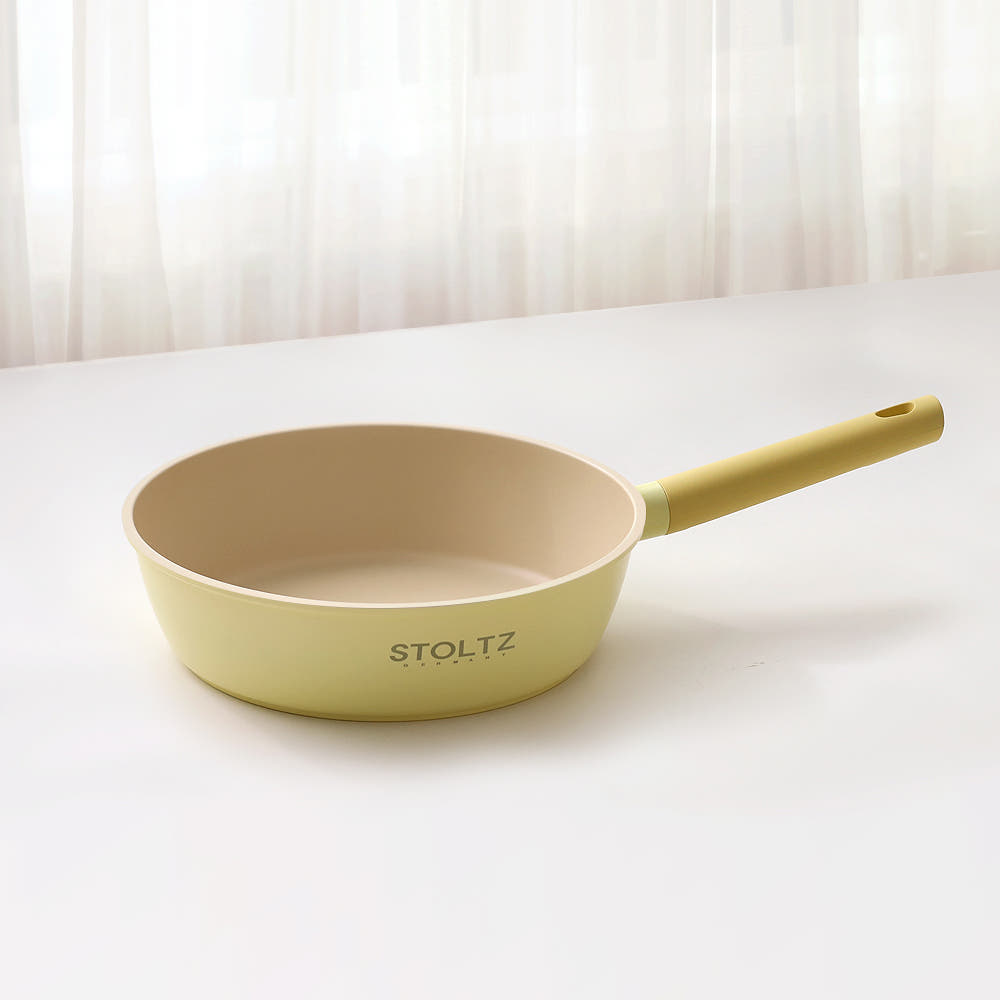 STOLTZ 슈톨츠 쿡웨어 IH 인덕션용 웍팬 궁중팬 28cm, 레몬머랭 이미지 7