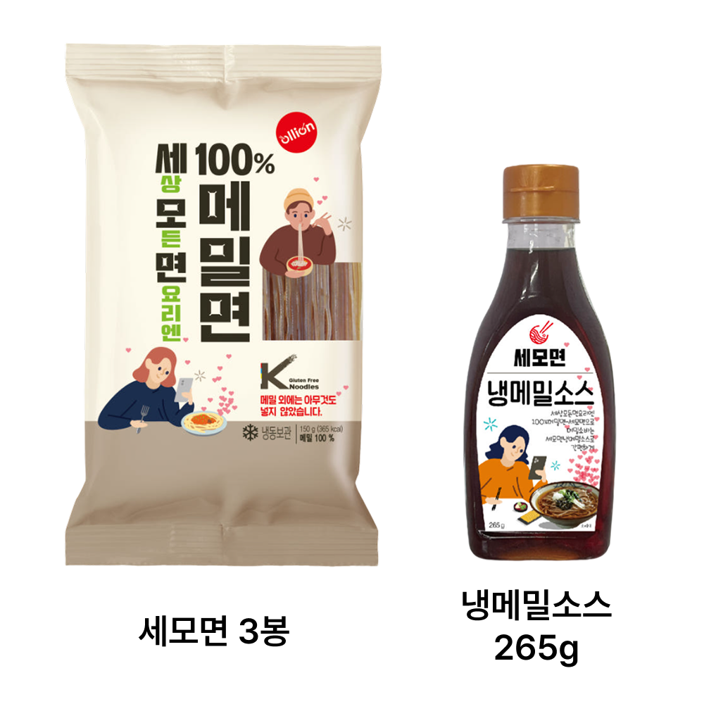 올리온 100% 메밀면 입문세트 (메밀면3+쯔유265g) - 상세 이미지 2
