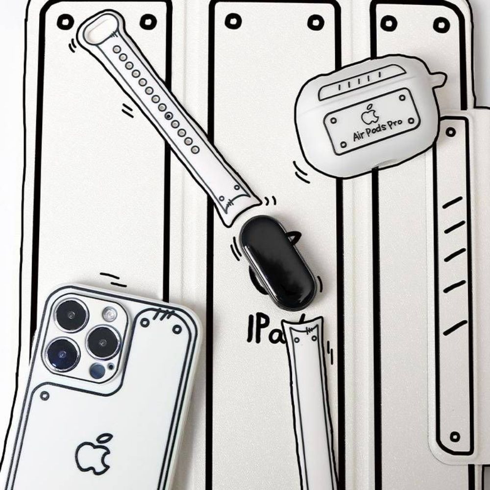 샤오미 미밴드 10프로 스트랩 실리콘 마그네틱 자석 2D 카툰 만화 드로잉 밴드 - 상세 이미지 5