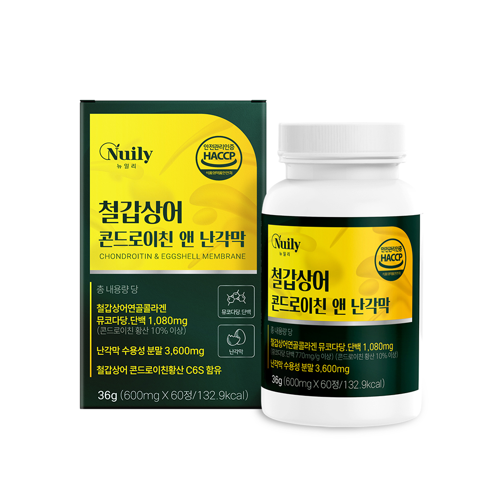 철갑상어콘드로이친 앤 난각막 600mg x 60정 - 상품 이미지