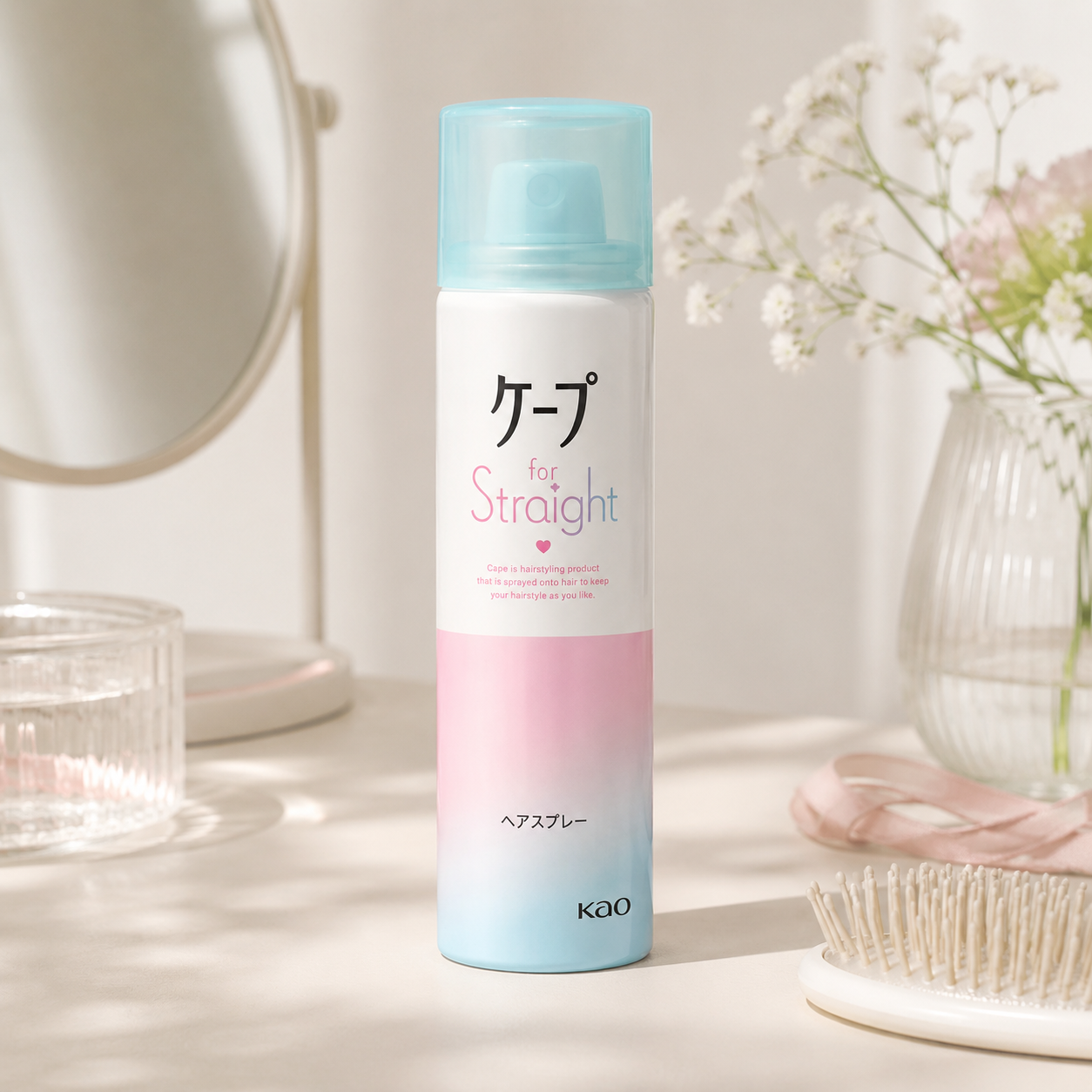 일본 카오 케프 포 스트레이트 생머리 전용 헤어 스프레이 휴대용 50g - 상품 이미지