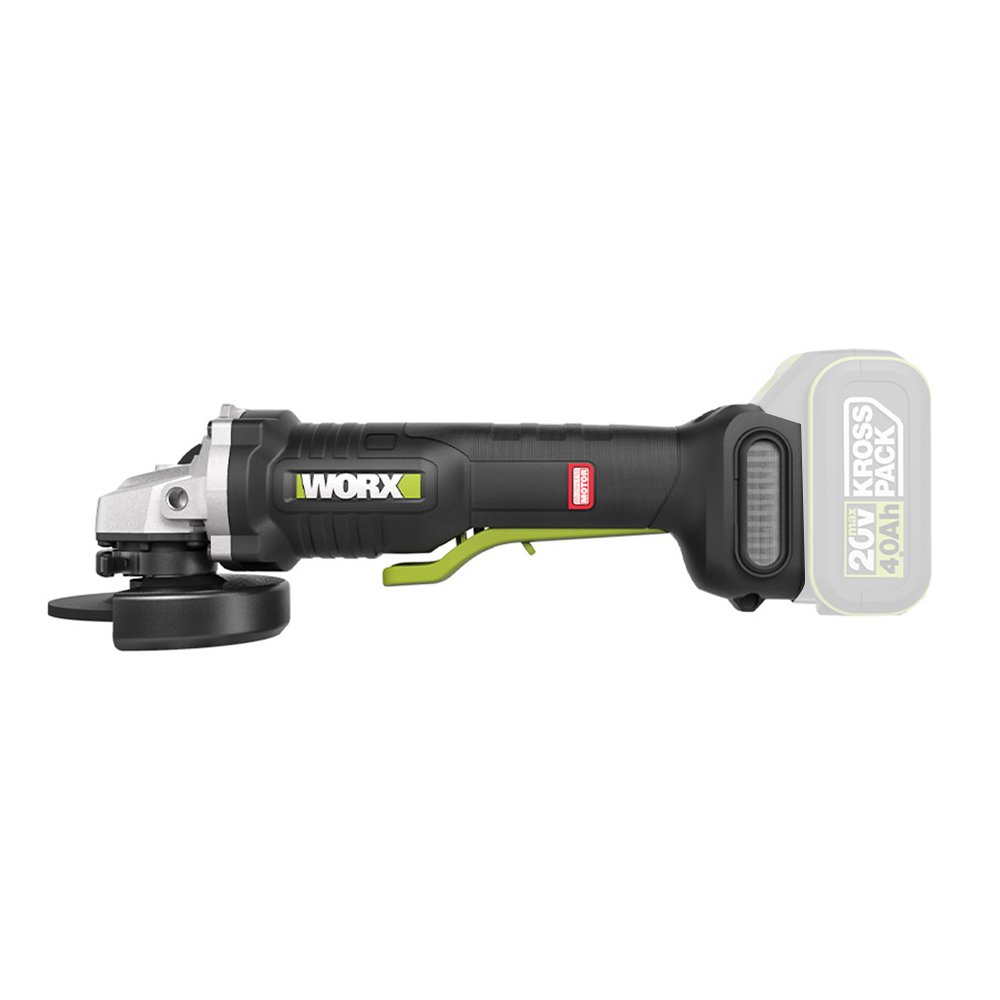 웍스 충전 앵글 그라인더 베어툴 패들스위치 100mm 20V WU835.9 - 상세 이미지 2