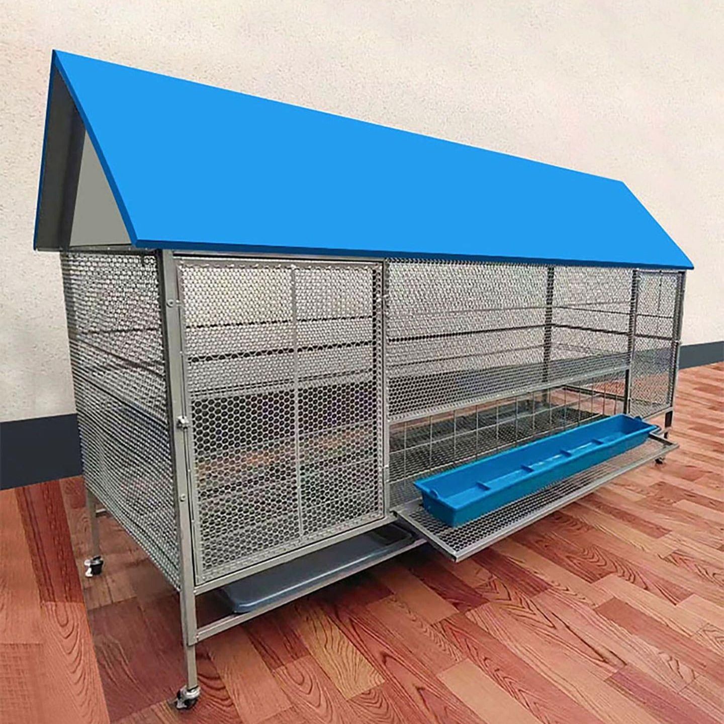 조립식 닭장 케이지 대형 사육장 철망 양계장 하우스 병아리집 100CM 70CM 116CM 녹방지 초두꺼움 단일 케이지 - 상세 이미지 4