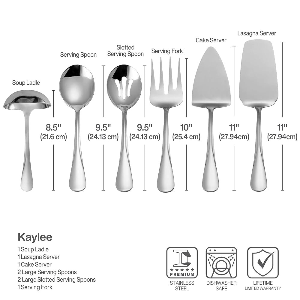 Mikasa 미카사 Gourmet Basics Kaylee 서빙 커트러리 8종 18/0 스테인리스 홈파티용 UNIT - 상세 이미지 3