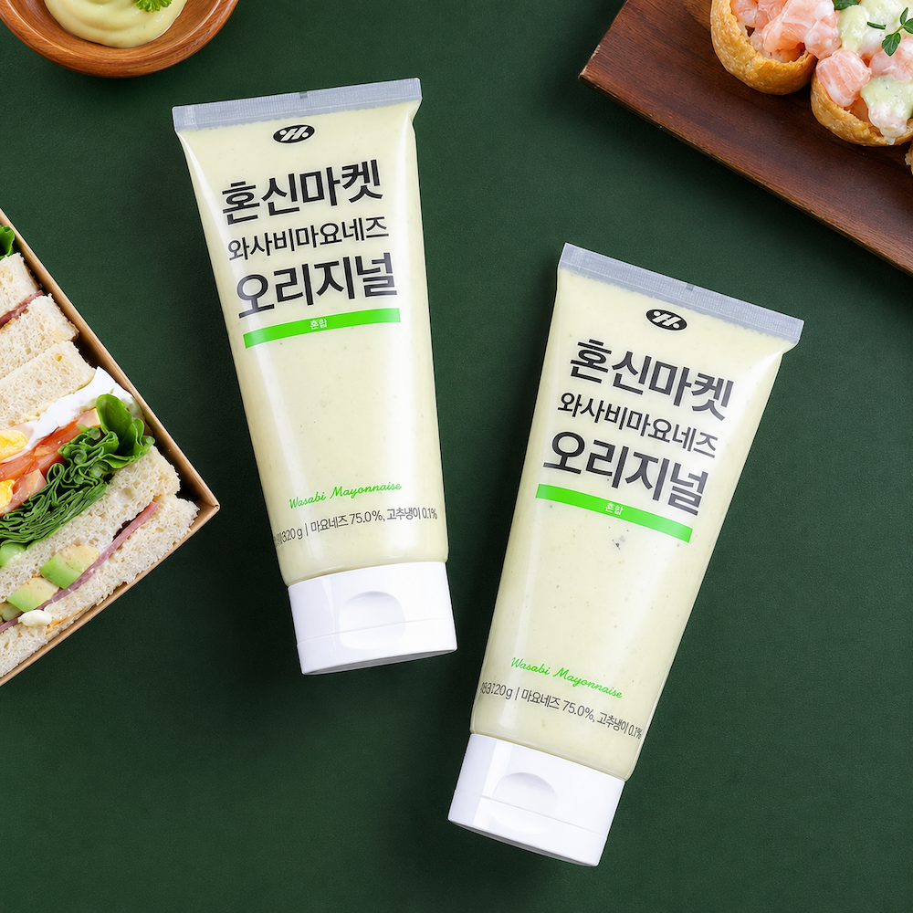 와사비마요네즈 오리지널 튜브 / 혼신마켓 마요소스 드레싱 디핑소스 220g, 1개 - 상세 이미지 2