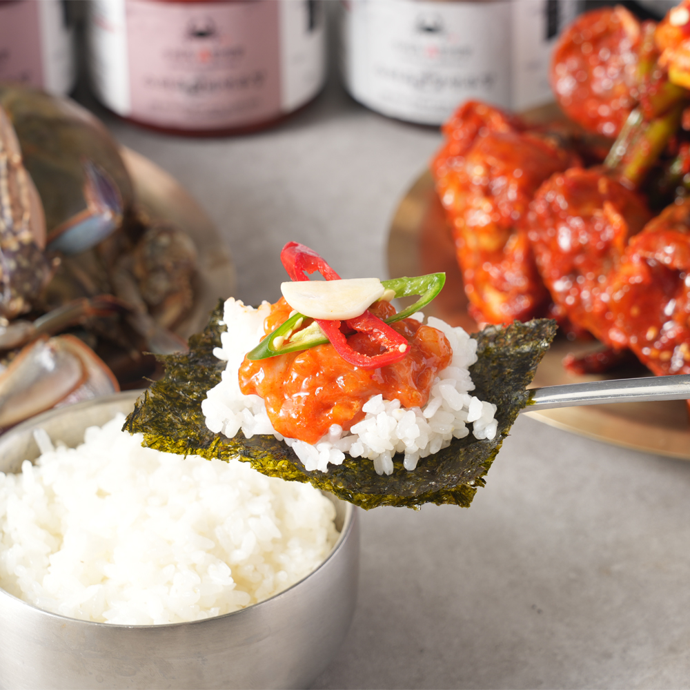 수려옥 국내산 연평도 꽃게순살 순살게장 간장 양념 350G 이미지 8