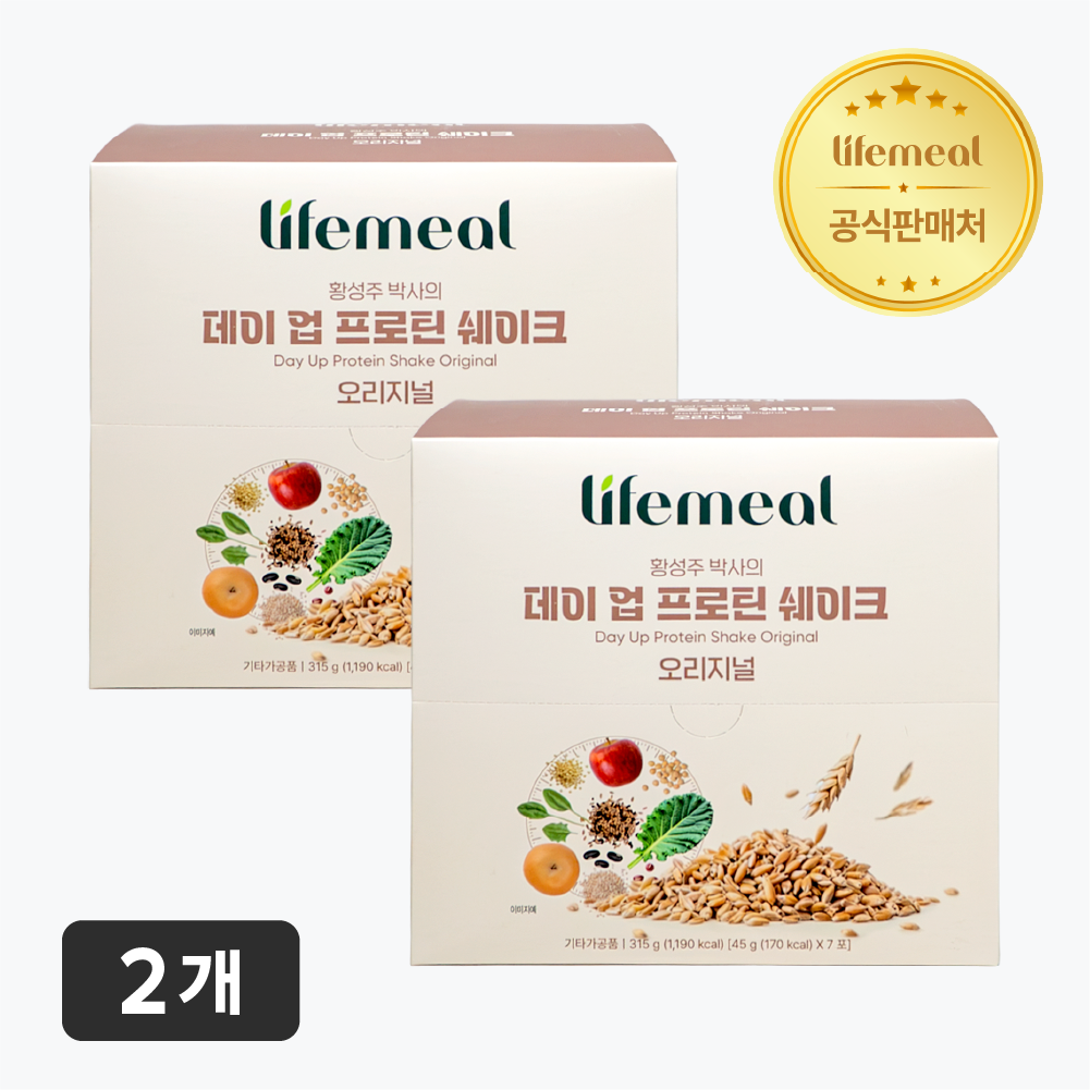 황성주 박사의 데이 업 프로틴 쉐이크 식물성 단백질 파우치 오리지널, 45g, 14개 - 상품 이미지