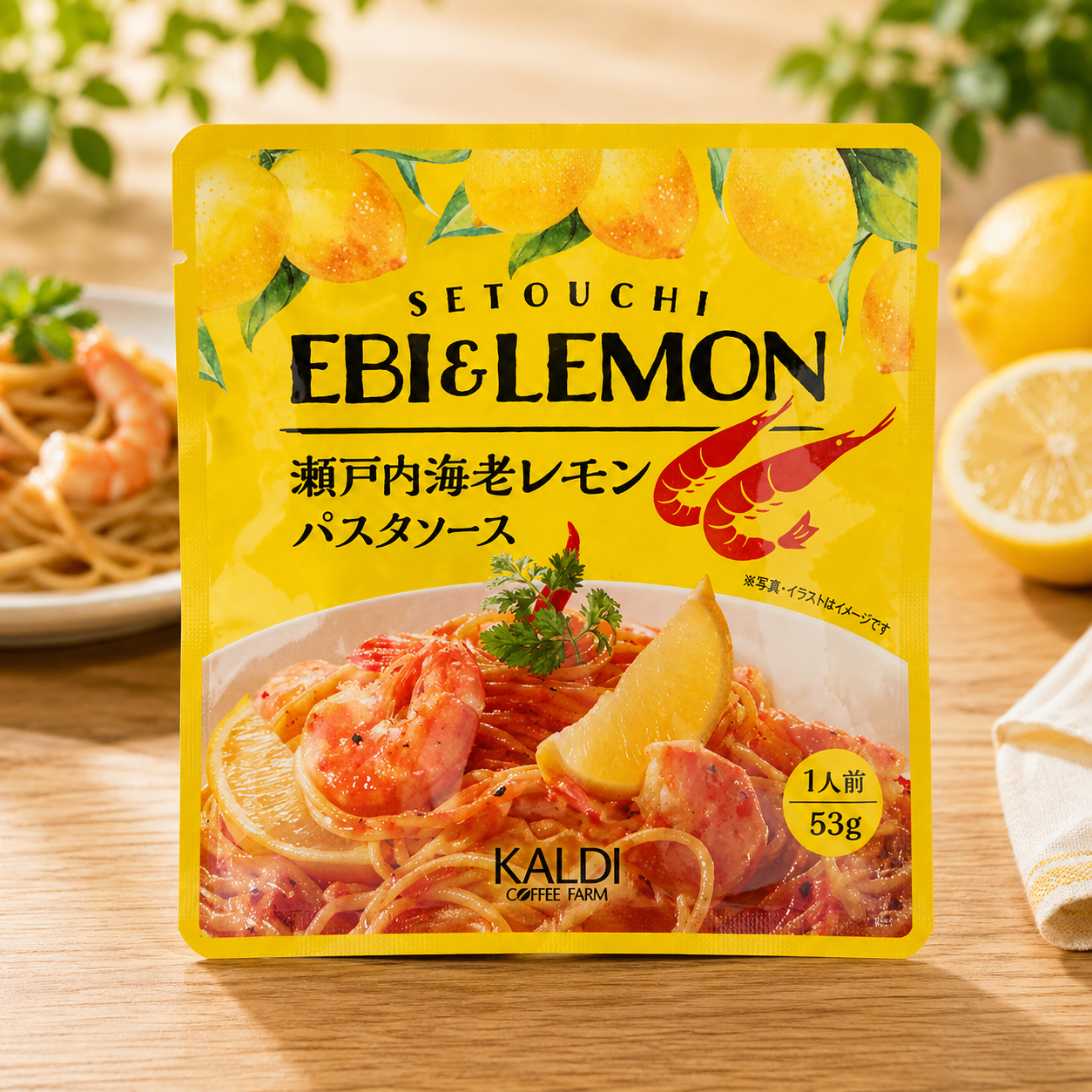 일본 칼디 KALDI 세토우치 새우 레몬 파스타 소스 53g - 상품 이미지