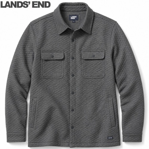 LANDS END 랜즈엔드 빅사이즈 셔츠 자켓 셔켓 퀼트 그레이 남성의류 ST9HCTF - 상품 이미지