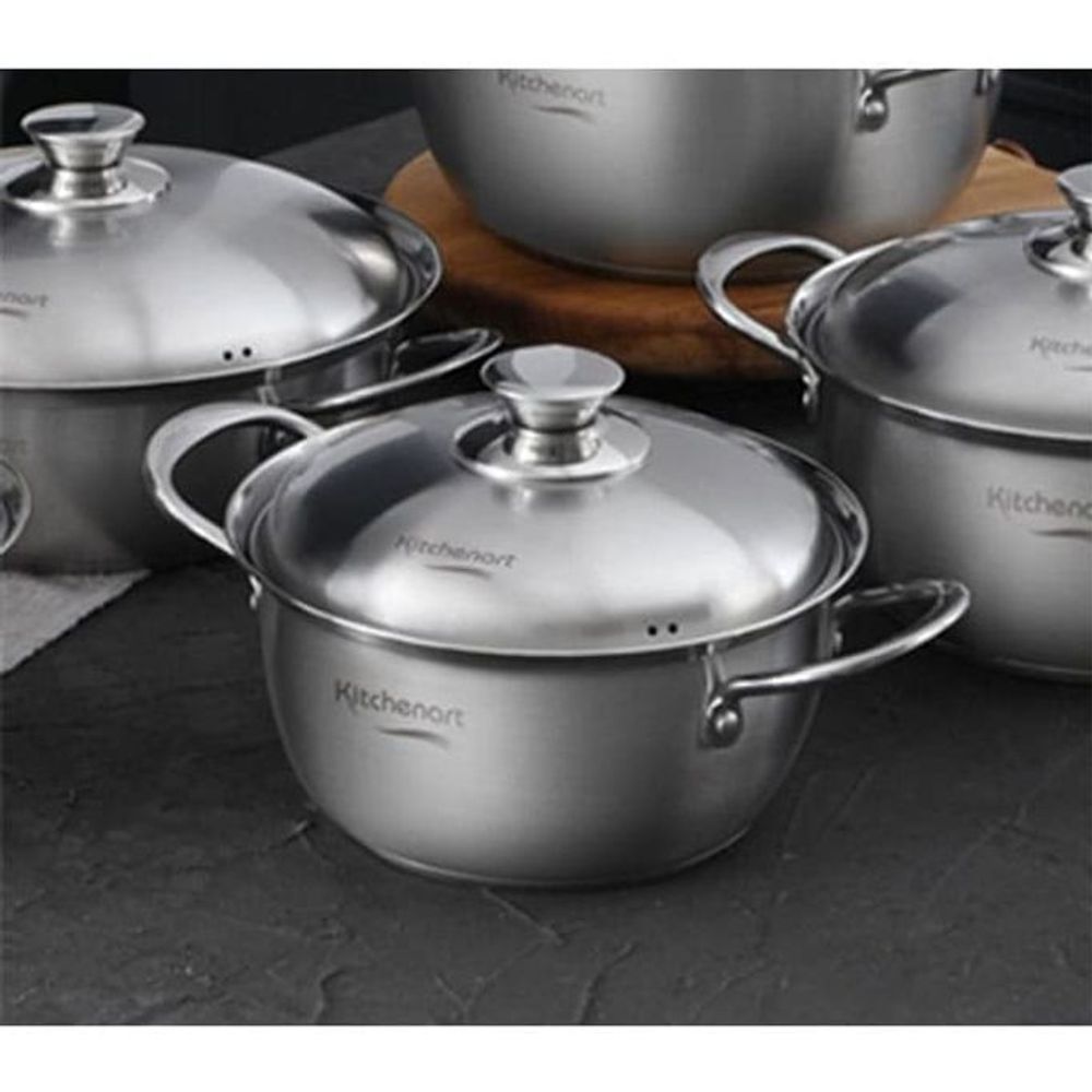 키친아트 인덕션 냄비 라면 찌개 국 요리양수 냄비 22cm - 상품 이미지