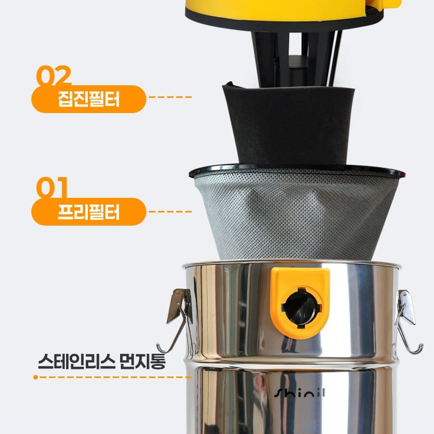 신일 산업용 업소용 공업용 청소기 영업용 사무실 카페트 대형 진공 건식 습식 청소기 이미지 7