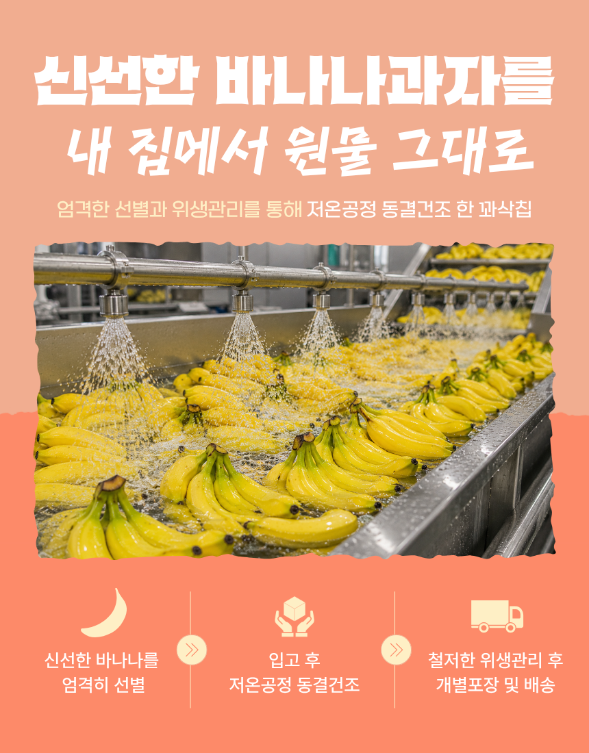 저당 과일 간식 동결건조 말린 바나나칩 과자 혼자먹는 꽈삭칩 30g, 1개 - 상세 이미지 3