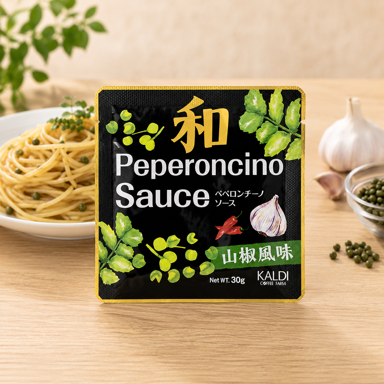 일본 칼디 KALDI 산초풍미 페퍼론치노 파스타 소스 30g - 상품 이미지