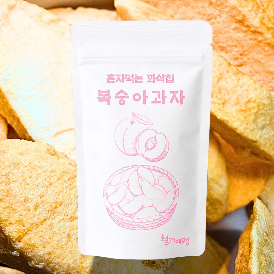 동결건조 말린 복숭아 과일 칩 간식 과자 혼자먹는 꽈삭칩 20g, 10개 - 상품 이미지
