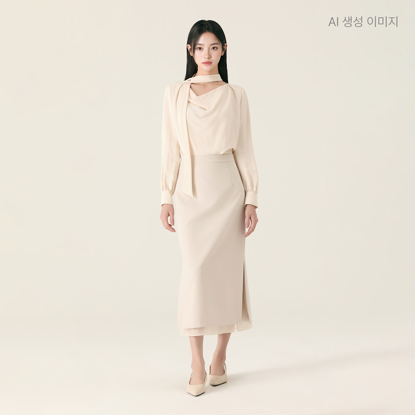 로엠 H라인 롱 스커트 RMWHG23R13 - 상세 이미지 5