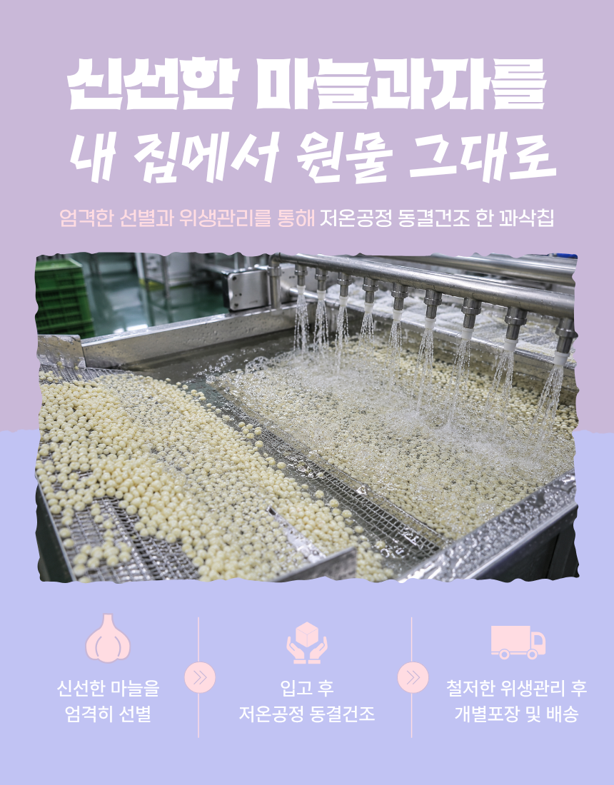 당뇨 건강 간식 과자 동결건조 구운 마늘칩 혼자먹는 꽈삭칩 20g, 5개 - 상세 이미지 3