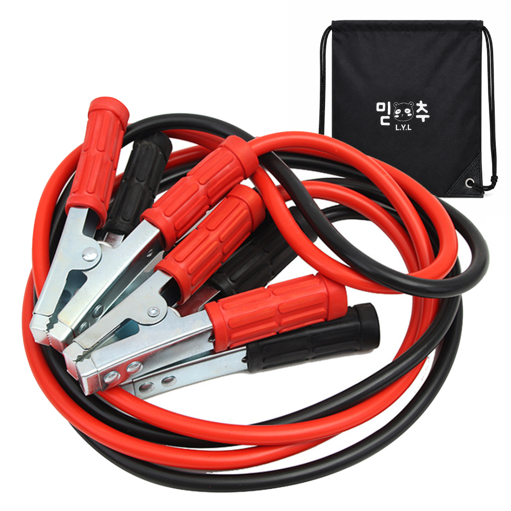 점프선 자동차 배터리 연결 선 차량 휴대용 밧데리 점프케이블 오토바이 5M 12V 24V - 상품 이미지