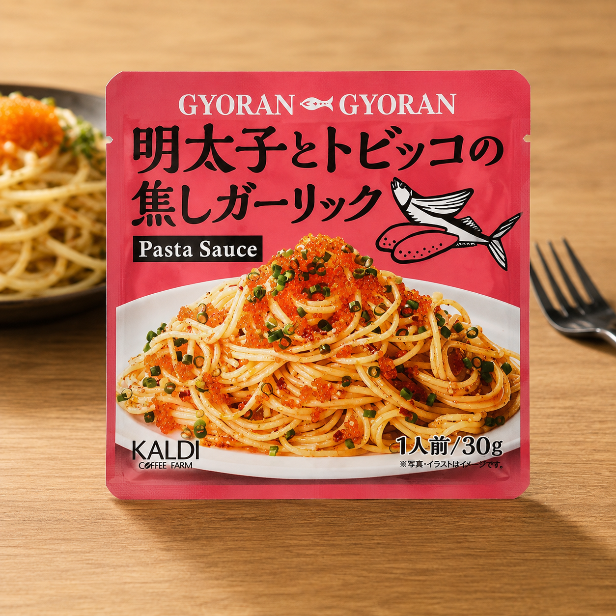 일본 칼디 KALDI 교란교란 명란 날치알 파스타 소스 30g - 상품 이미지