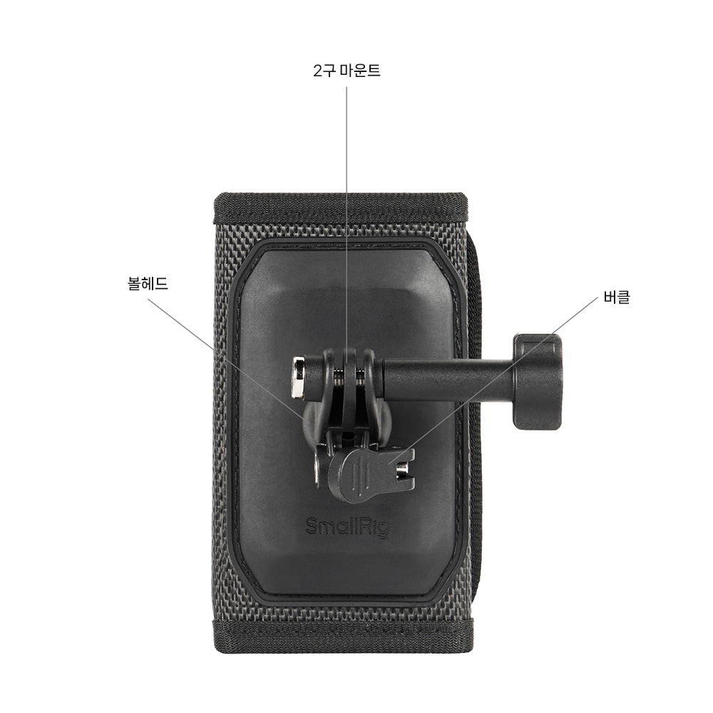 스몰리그 6306 DJI 오즈모 액션6 나노 액션캠 앤루프 백팩 스트랩 마운트 - 상세 이미지 3