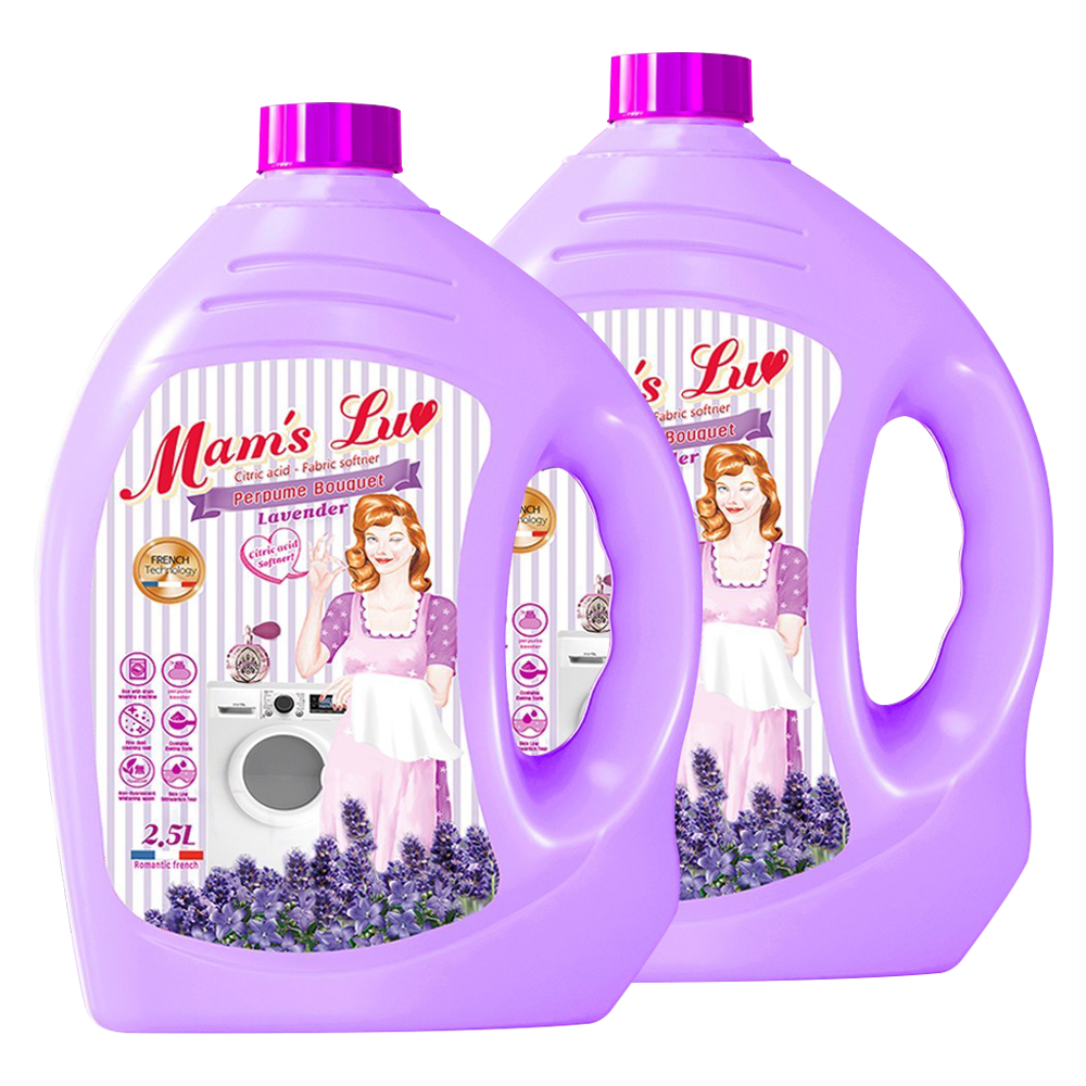 맘스럽 섬유유연제 대용량 섬유린스 퍼퓸부케 라벤더, 2.5L, 2개 - 상품 이미지