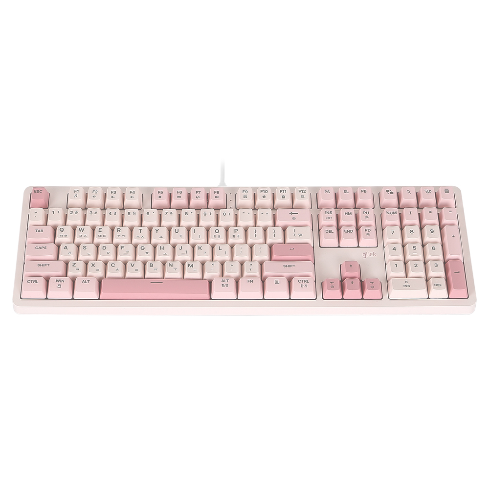 지클릭커 DEEPSEA M DSK108 RGB 무한동시입력 풀윤활 저소음 키보드 페일핑크 - 상세 이미지 5