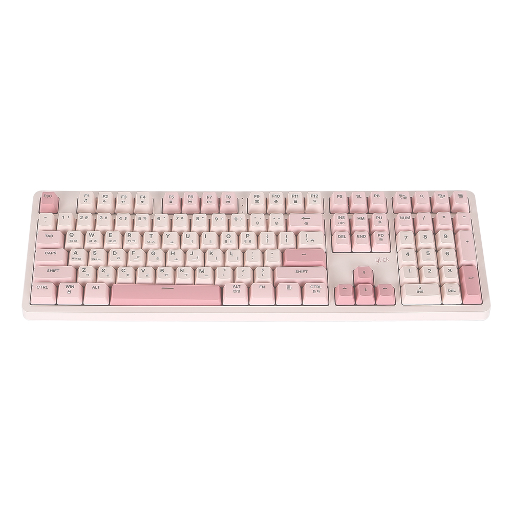 지클릭커 DEEPSEA M DSWK108 RGB 풀윤활 저소음 방수 무선 블루투스 키보드 페일핑크 - 상세 이미지 3