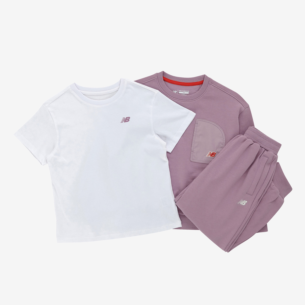 뉴발란스키즈 [3PCS] 일러스트 스웻 세트 NK9YG4902U76 - 상품 이미지