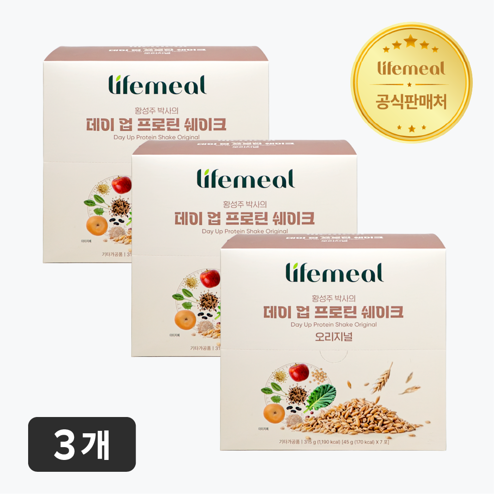 황성주 박사의 데이 업 프로틴 쉐이크 식물성 단백질 파우치 오리지널, 45g, 21개 - 상품 이미지
