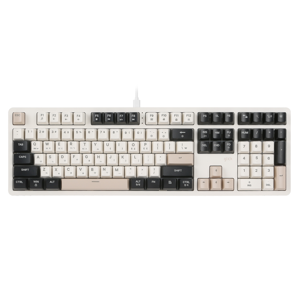 지클릭커 DEEPSEA M DSK108 RGB 무한동시입력 풀윤활 저소음 키보드 페일핑크 이미지 6