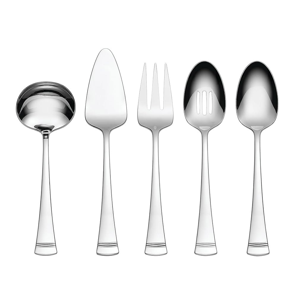 Lenox 레녹스 Portola 서빙 커트러리 세트 5P 손님상차림 테이블서빙 1 Cocktail Forks Set of 4 - 상품 이미지