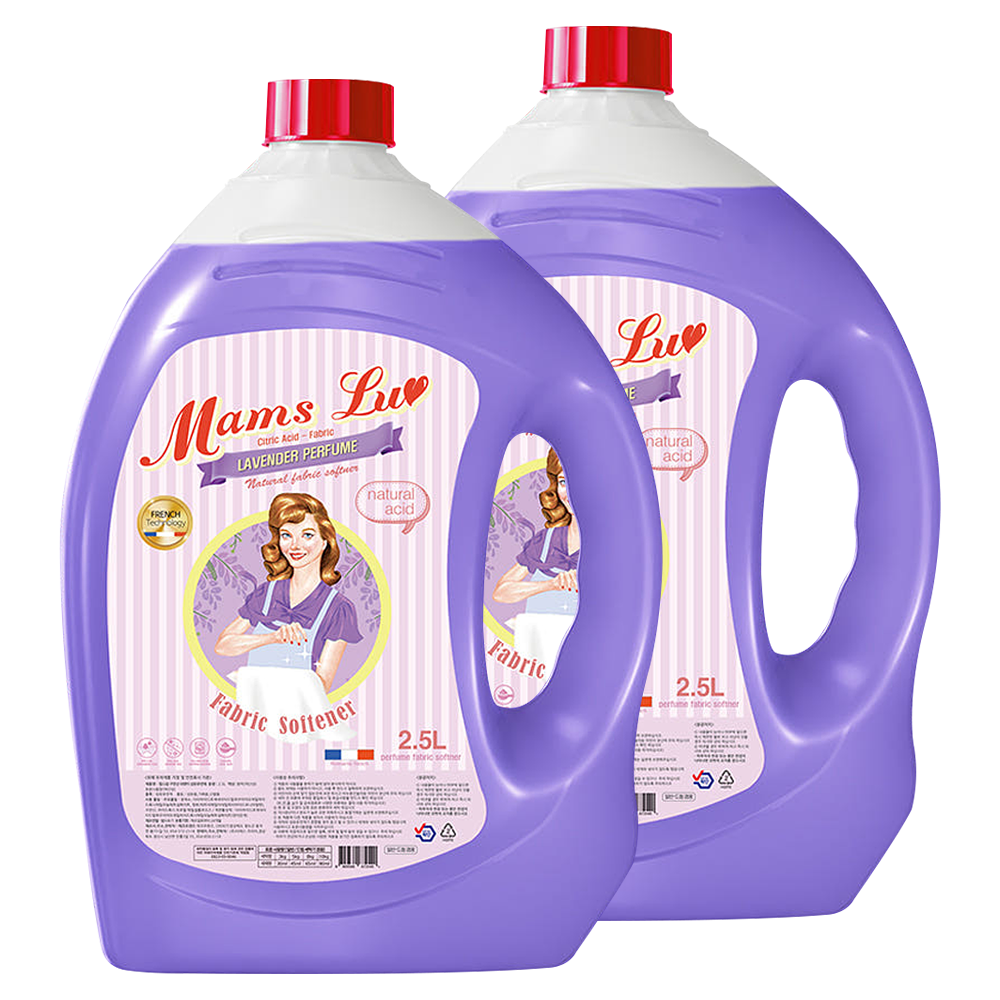 맘스럽 섬유유연제 대용량 섬유린스 라벤더, 2.5L, 2개 - 상품 이미지