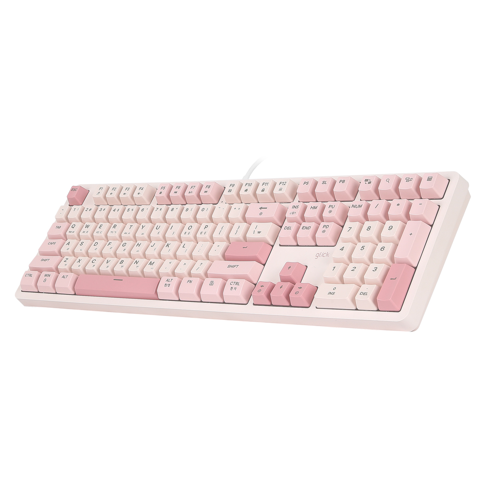 지클릭커 DEEPSEA M DSK108 RGB 무한동시입력 풀윤활 저소음 키보드 페일핑크 - 상세 이미지 4