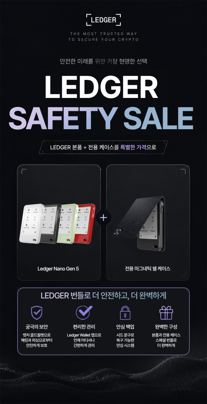 Ledger 렛저 비트코인 가상화폐 암호화폐 콜드월렛 지갑 테더 USDT Nano Gen5 판매처 상세 정보 이미지 1