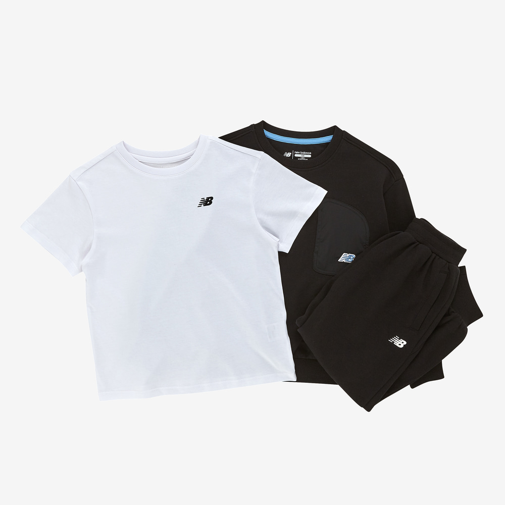뉴발란스키즈 [3PCS] 일러스트 스웻 세트 NK9YG4902U19 - 상품 이미지