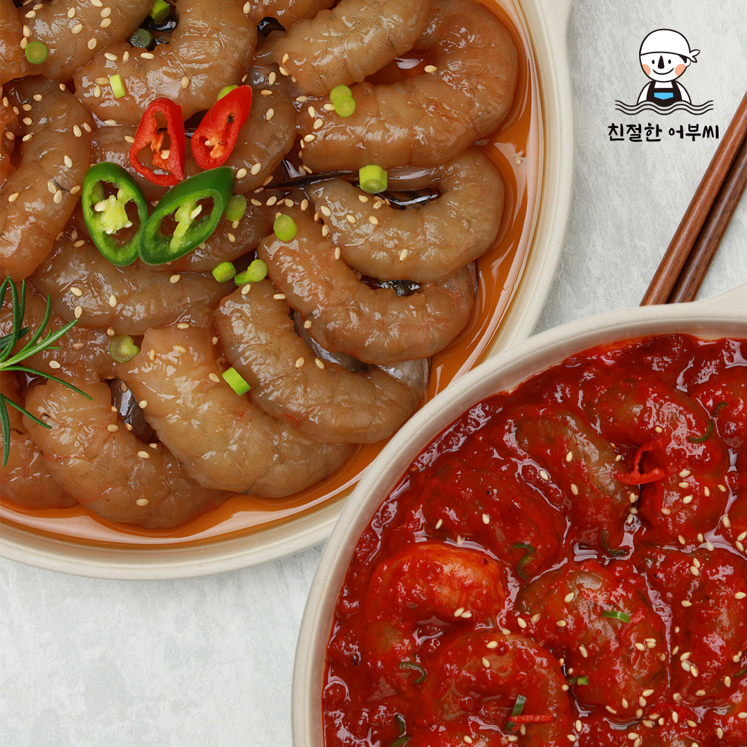 자연산 대하 새우장 간장 양념 안면도 깐새우장 친절한어부씨 - 메인 이미지