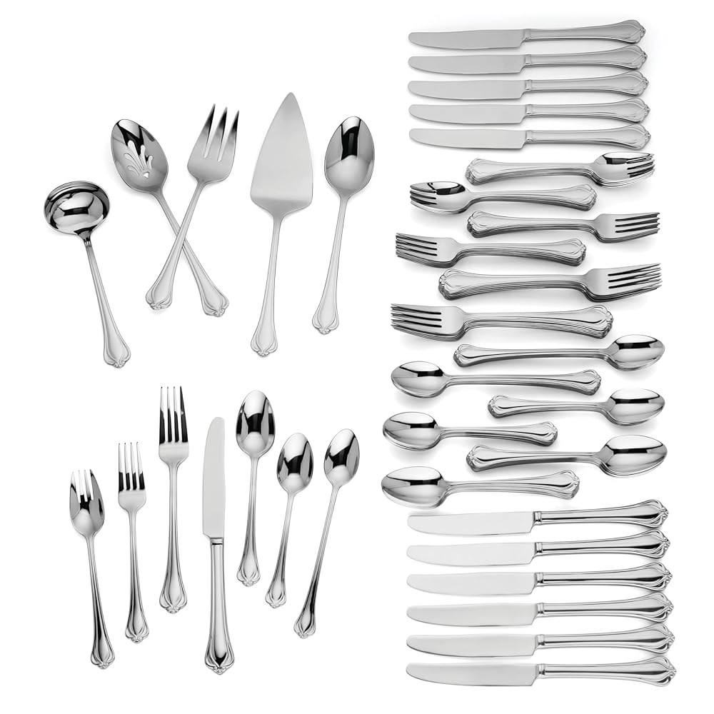 Lenox 레녹스 Alcott 12인용 커트러리 세트 89P 18/10 스테인리스 테이블세팅 Noella - 상품 이미지