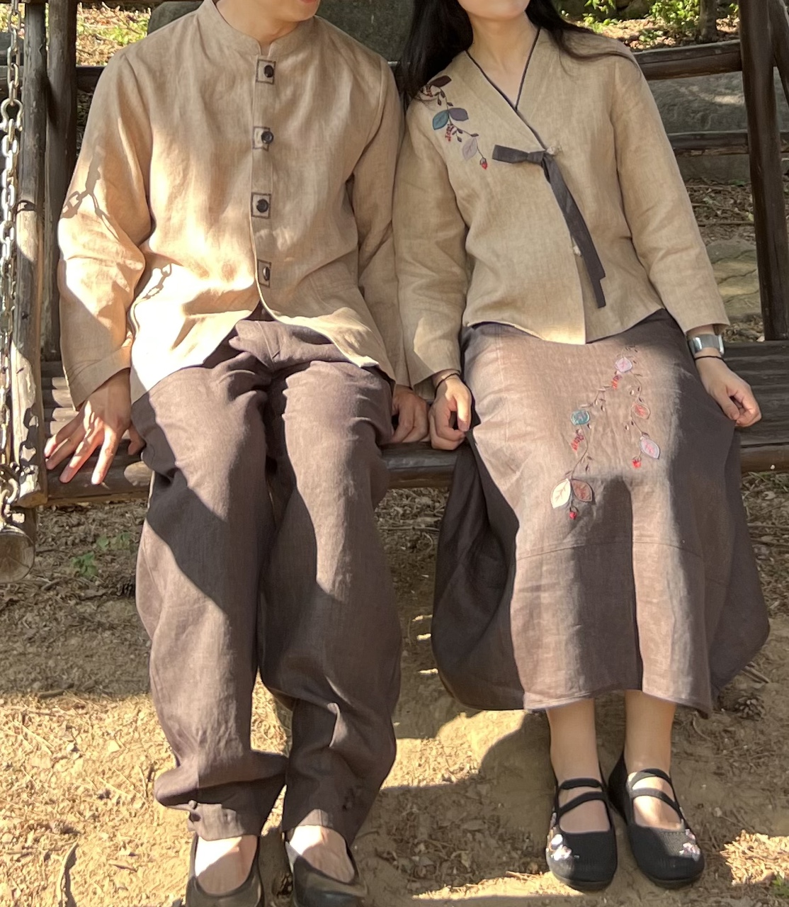 여자 마 잎새 치마 스커트 생활한복 개량한복 - 상세 이미지 4