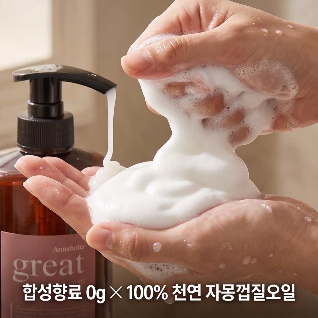 안나홀츠 그레잇 바디로션 바디워시 2종 세트 1000ml 고보습 약산성 대용량 밀크 바디클렌져 샤워젤 천연 자몽향 - 상세 이미지 4