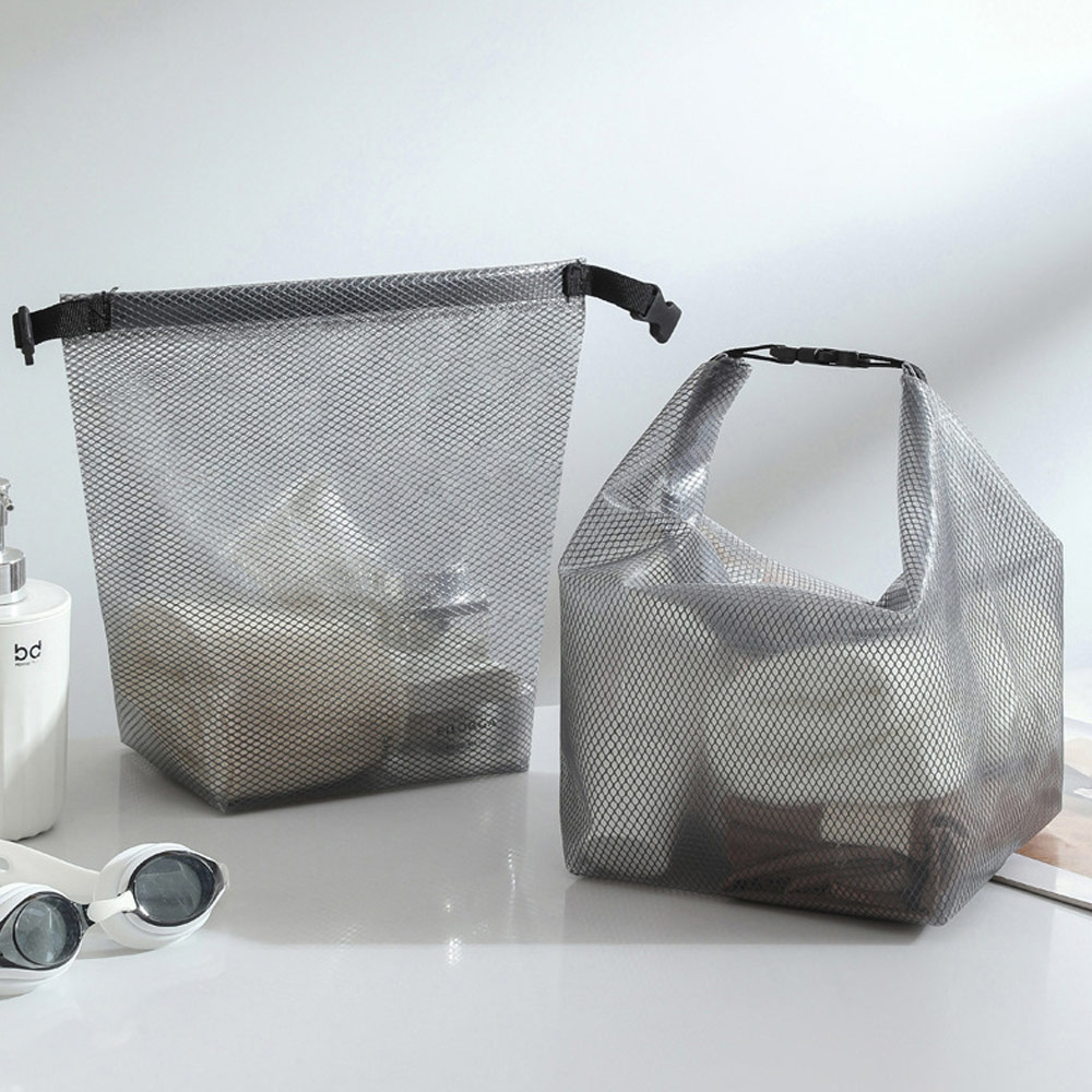 수영 물놀이 가방 드라이백 비치백 버클형 방수 파우치 2.5L, 그레이 - 상세 이미지 4