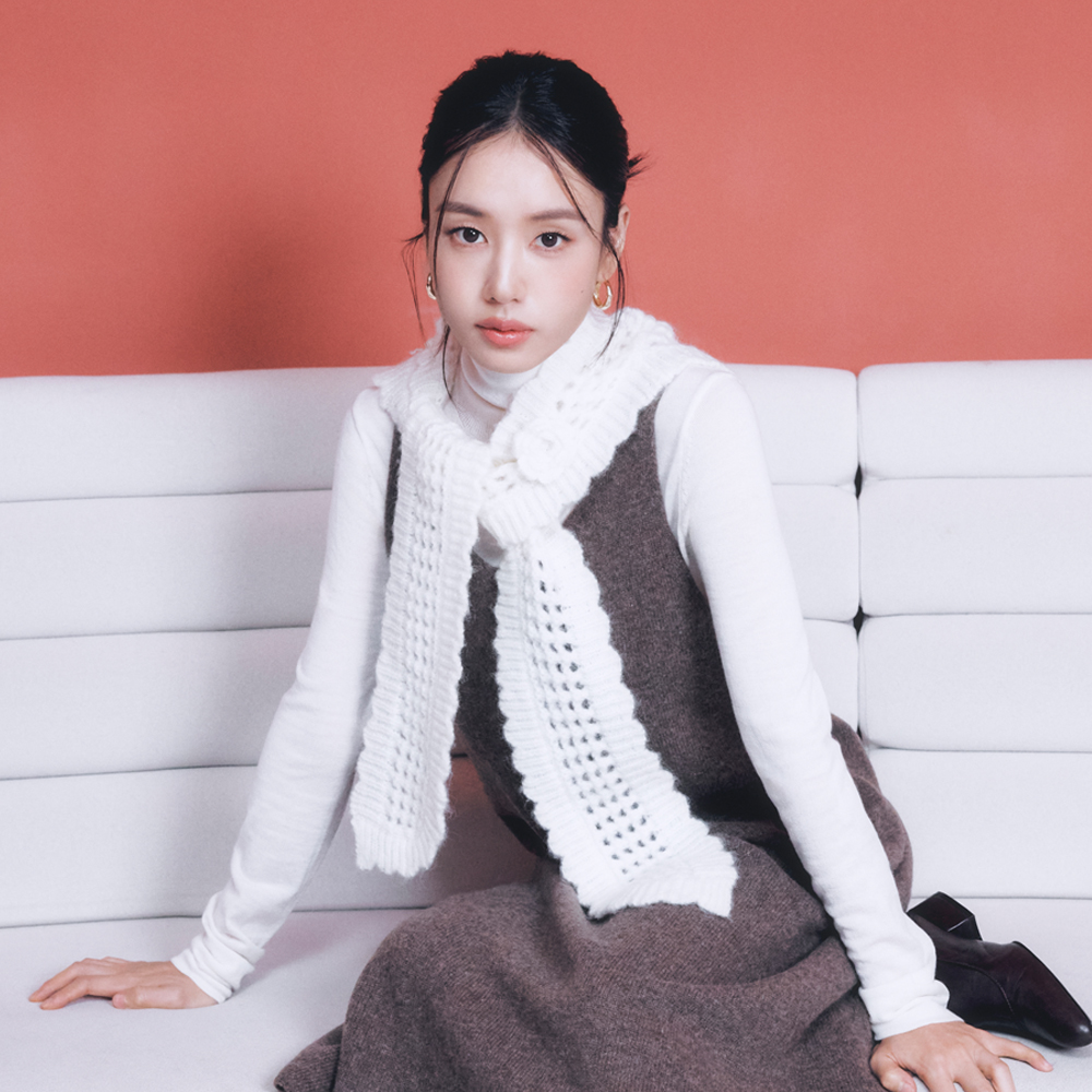 셀렙샵에디션 26FW 알파카 울블렌드 크로쉐 어부바 - 상품 이미지