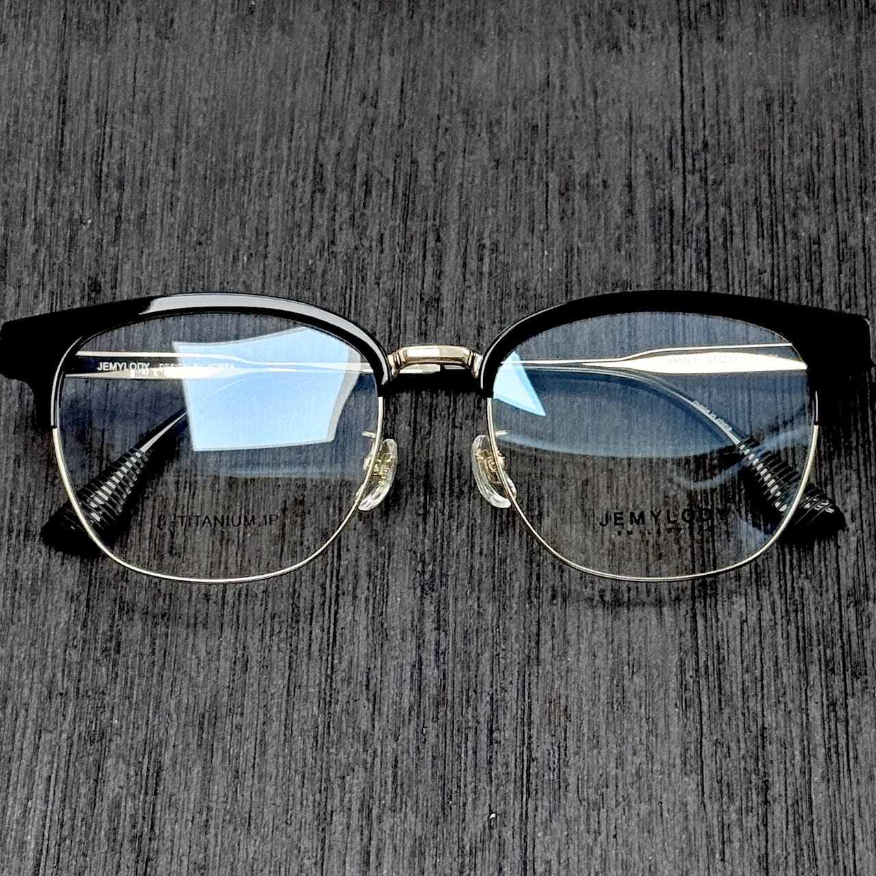 152mm 빅사이즈 티타늄 하금테 안경테 청광 변색 대두안경 제미로디 JAMES - 상세 이미지 2