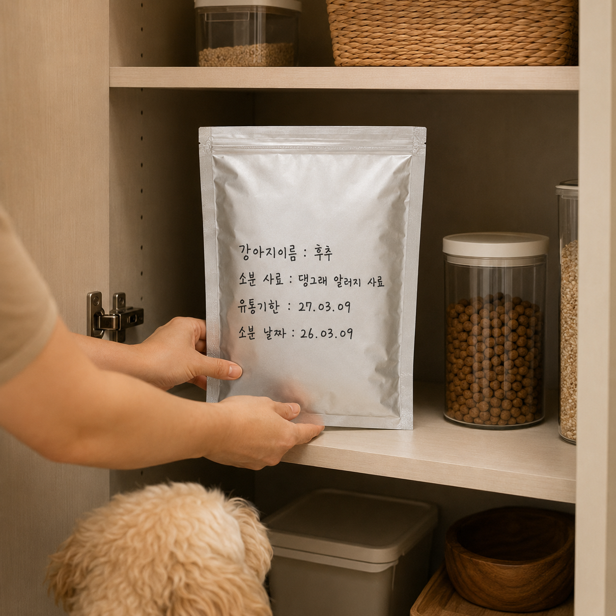강아지 고양이 사료 소분 팩 세트 1kg 습기제거제 산소흡수제 20x30cm, 10매, 1개 - 상세 이미지 3