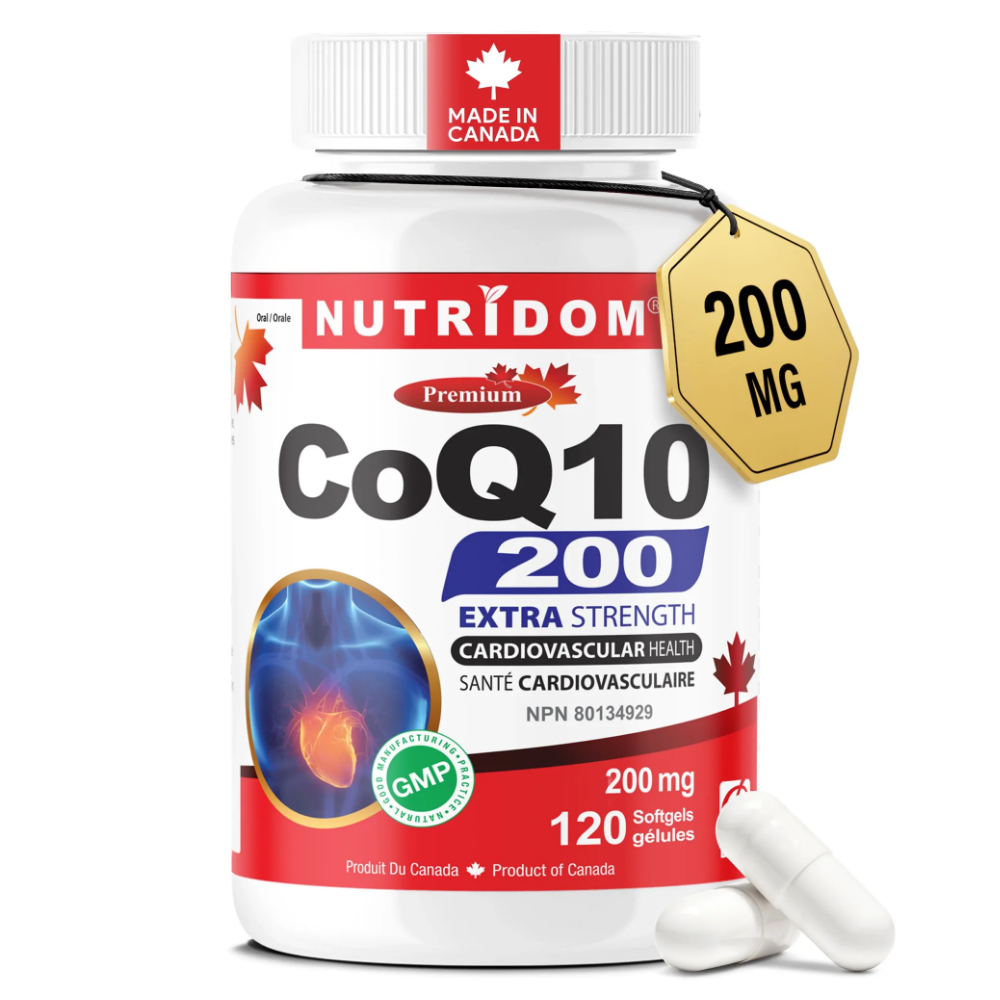 뉴트리돔 코큐텐 코엔자임 COQ10 유비퀴논 고함량 200mg 소프트젤 120캡슐, 1개 - 상품 이미지