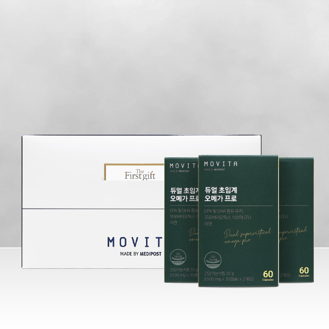 모비타 초임계 듀얼 100억 rTG 오메가 프로 유산균 60캡슐, 3개